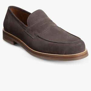 Allen Edmonds Newton gray suede loafers.